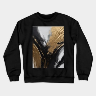 Black and Gold Wings Abstract Art Crewneck Sweatshirt